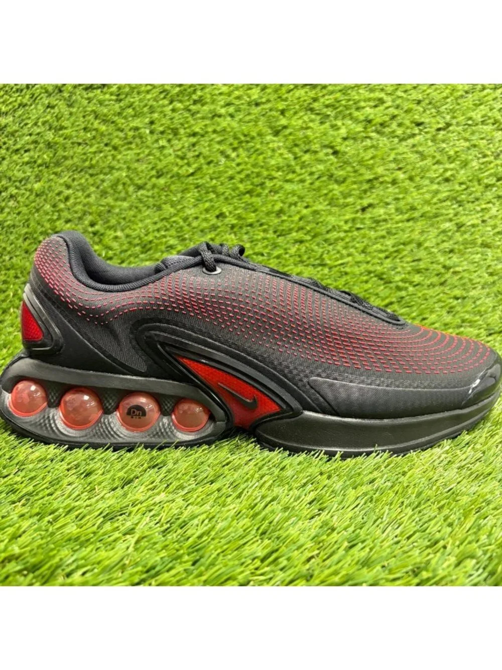 Nike Air Max DN Essential Mens Size 13 Black Red Athletic Running Shoes Sneakers